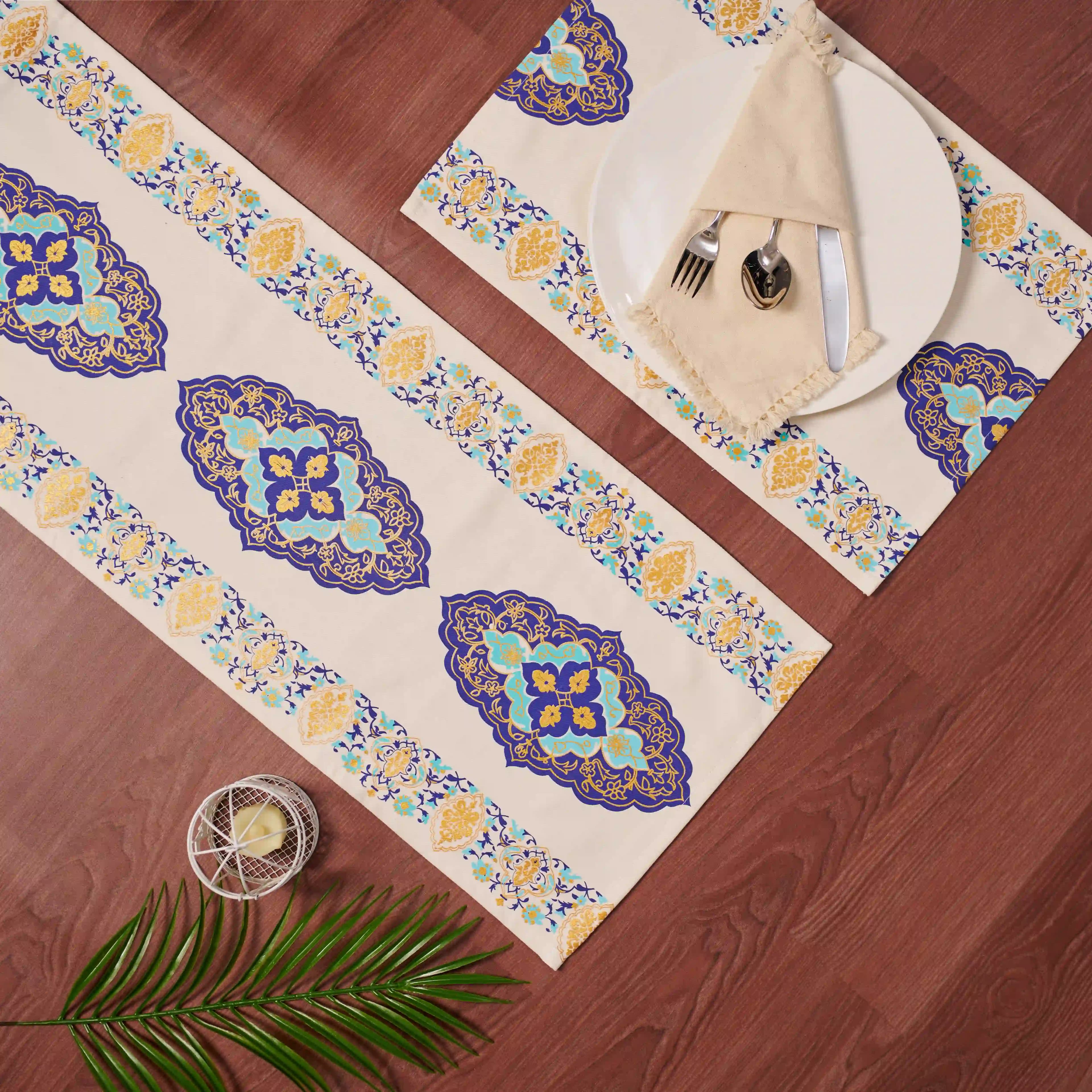 White blue mixed~Table Runner Set